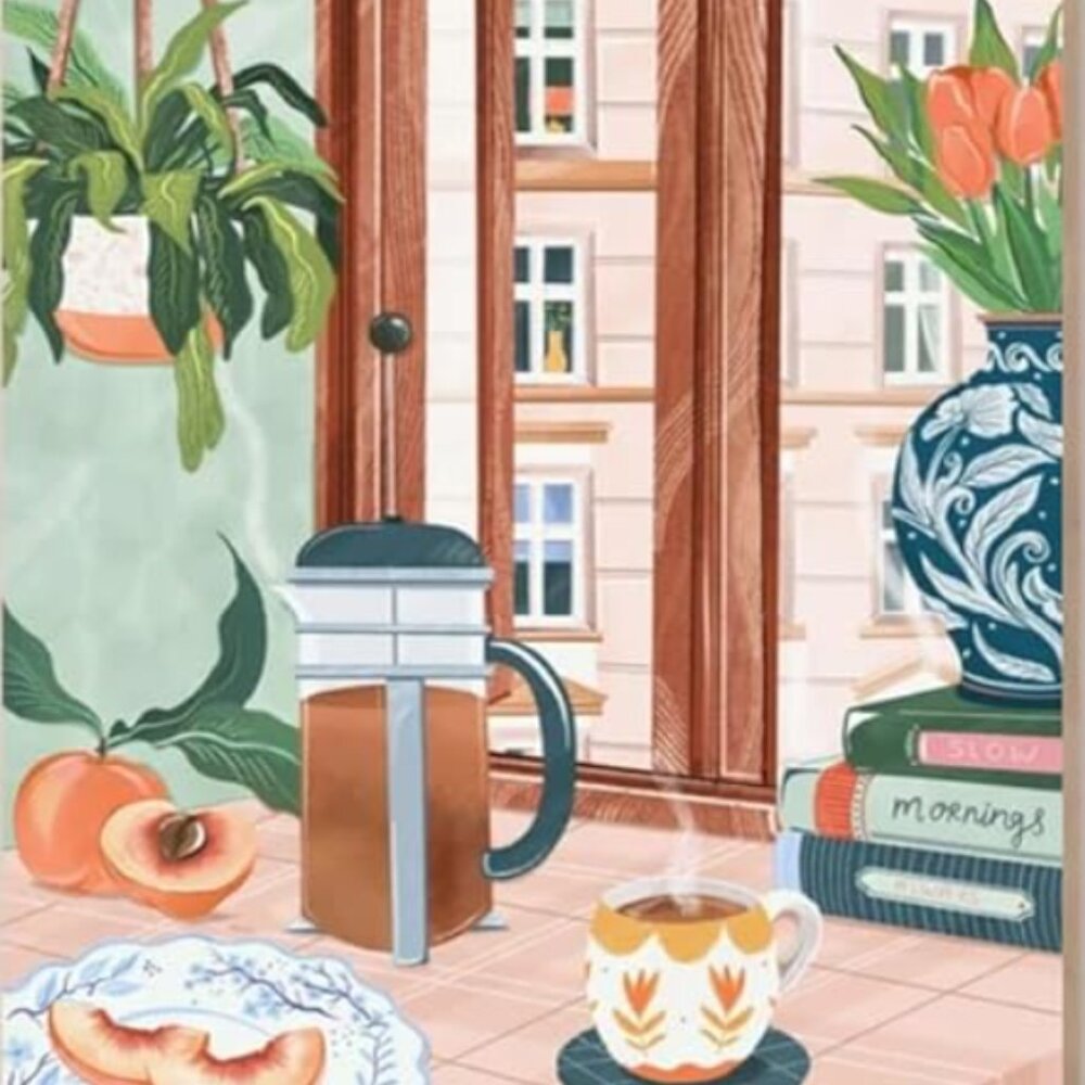 Paint by Numbers Kit – Coffee and Fruit Theme (Single Canvas)